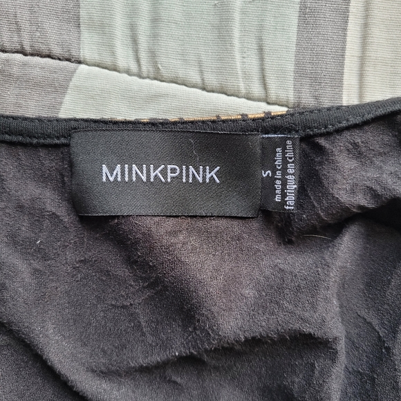 Minkpink Black and Gold Brocade Print Dress, GUC, Size S - Picture 7 of 8